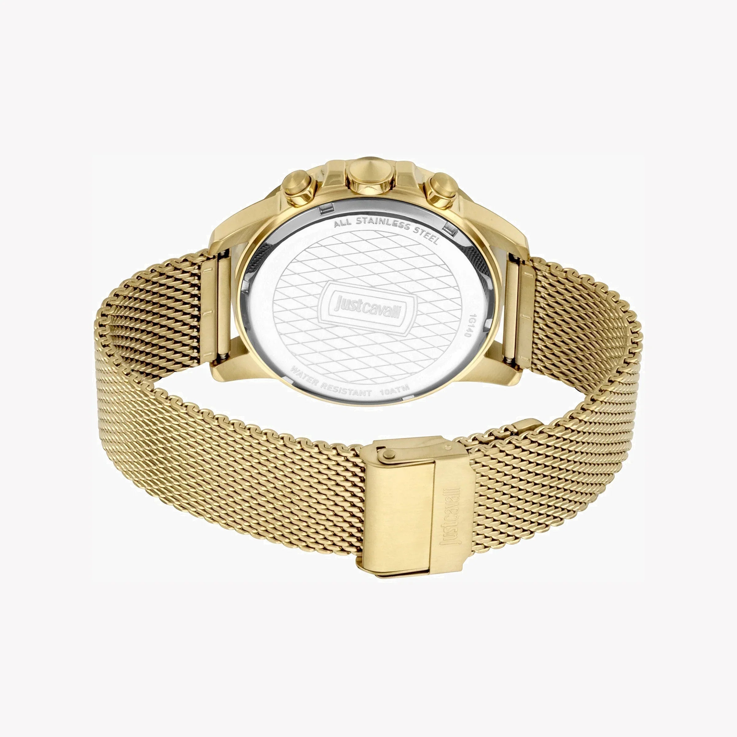 Just Cavalli Men's Gold Watch, Black Dial | Jc1g140m0075