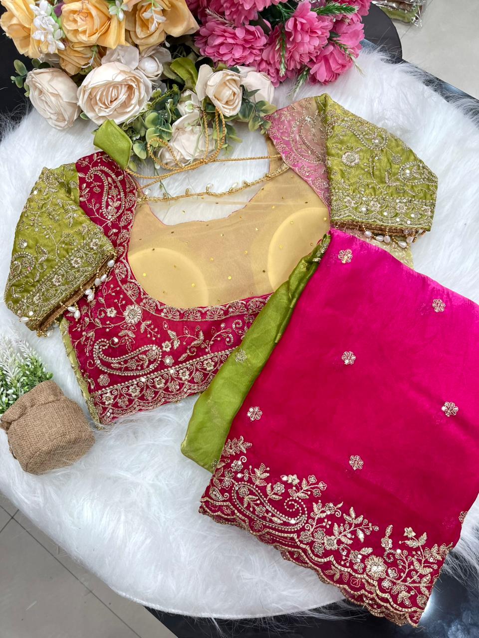 GulHarit RangLeher Designer Saree