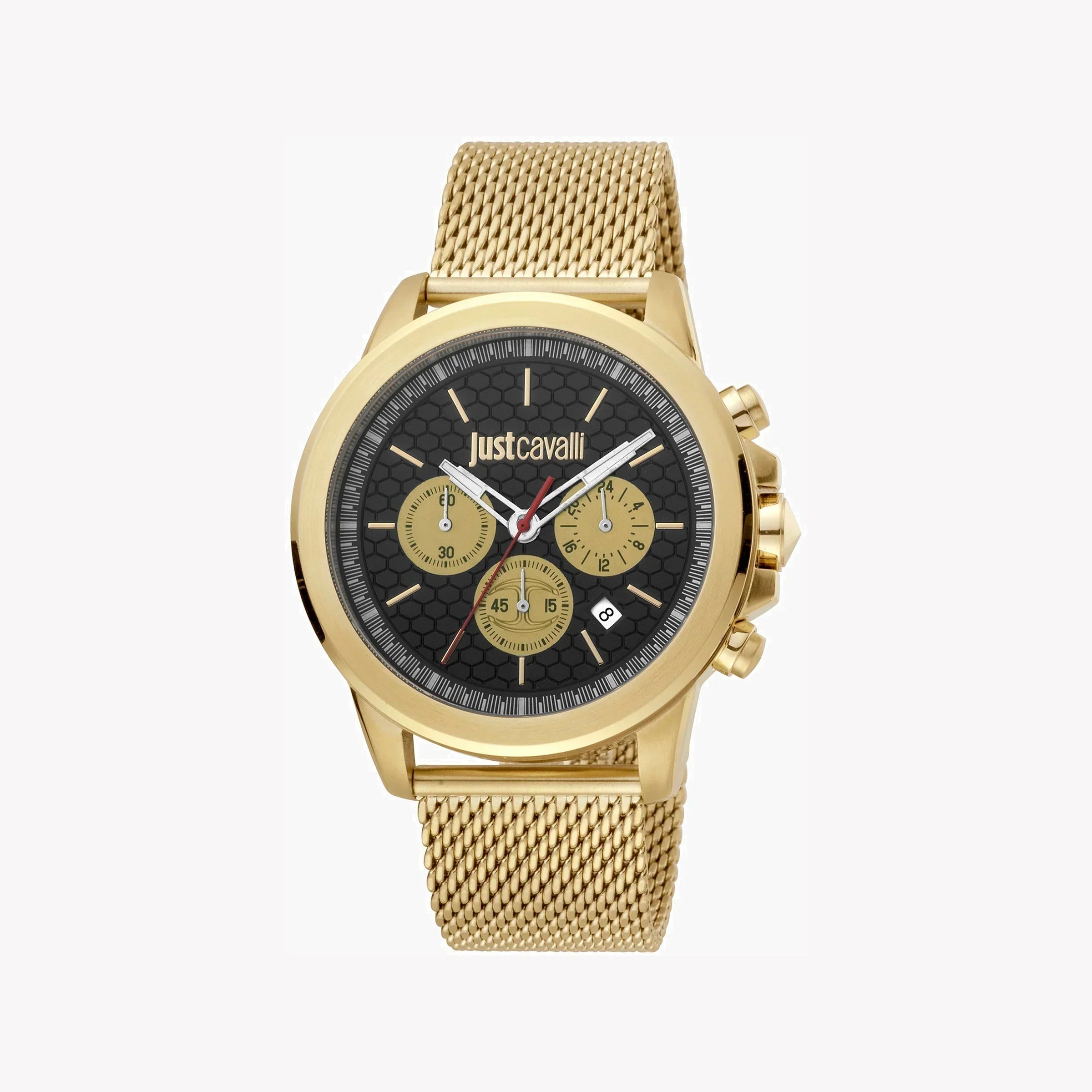 Just Cavalli Men's Gold Watch, Black Dial | Jc1g140m0075
