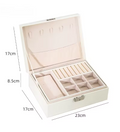 Double-layer Wooden Jewlery Box Ring Box Jewelry Boxes and Packaging with PU Leather Jewelry Storage Organizer and Makeup Case