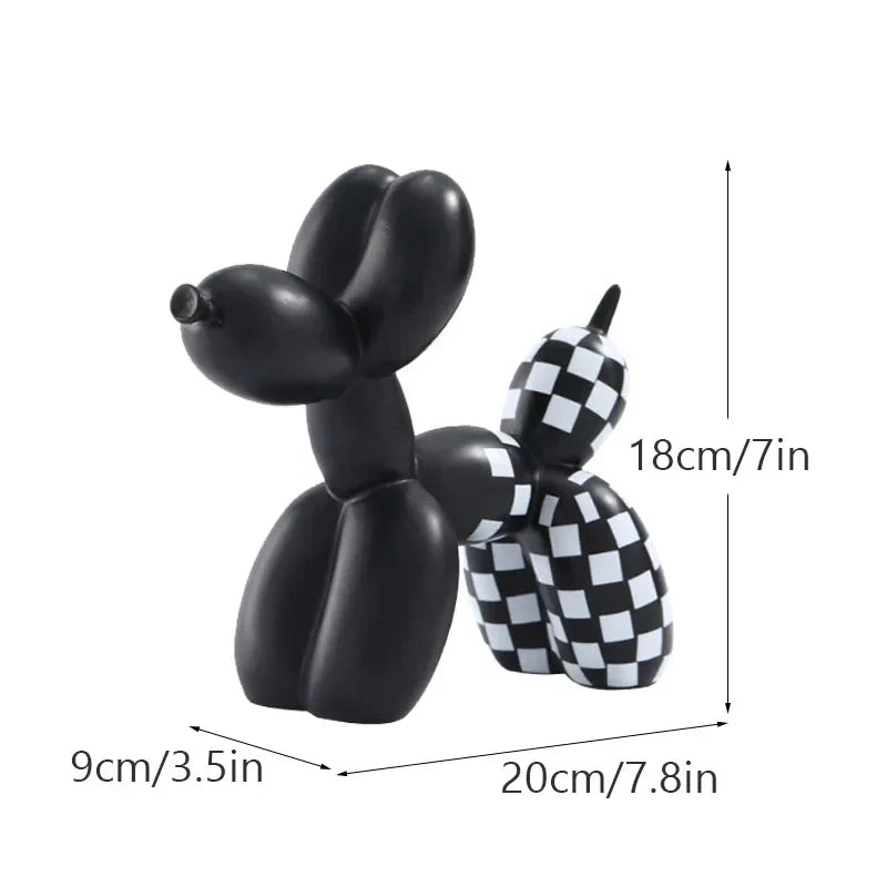 Chic Plaid Balloon Dog Ornament
